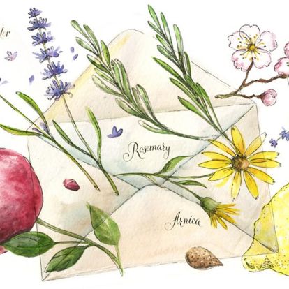 Letter with flowers - Weleda newsletter